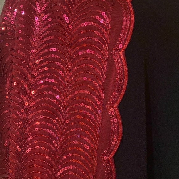 Apt 19 Wine Colored Sequined Scarf - Picture 5 of 6